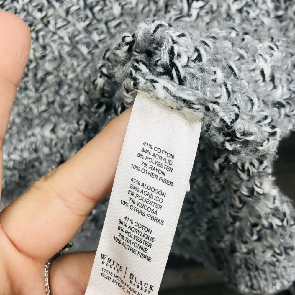 White House Black Market Knit Sweater Size XS Gray - Picture 6 of 7